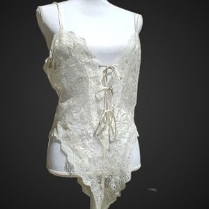 Victoria's Secret teddy ivory large vintage nighty lingerie